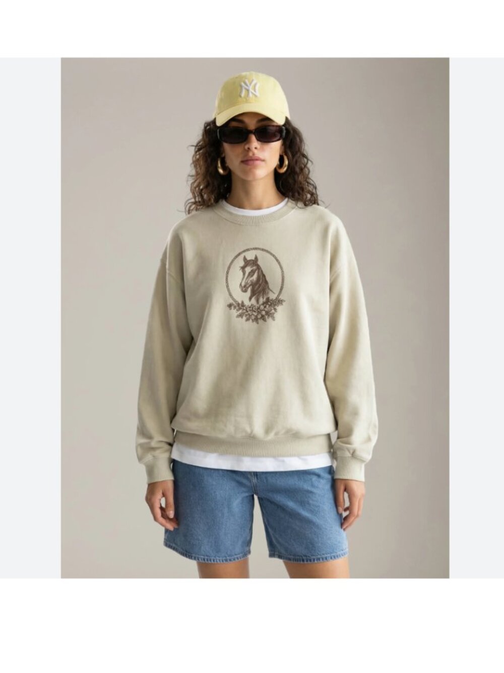 NWT sweet claire horse embroidered sweater L/XL